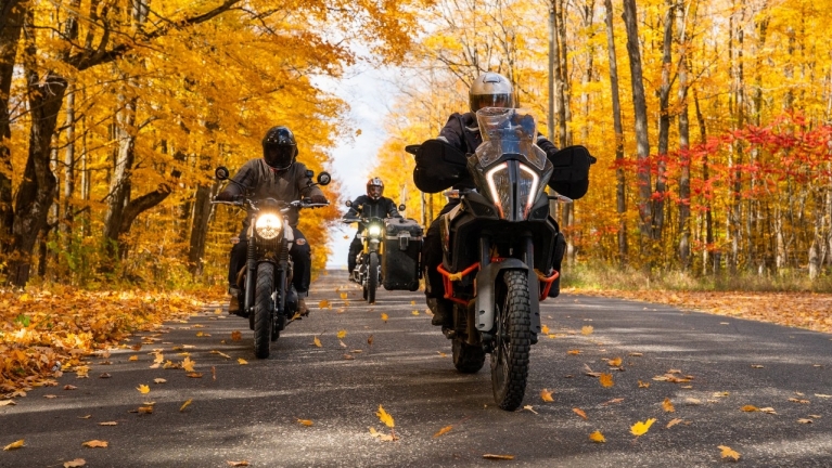 Viaggio in moto in autunno