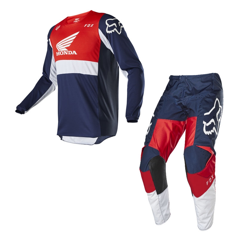 Completo cross enduro Fox 180 HONDA 2020 pantaloni+maglia - 5607 | 10HP
