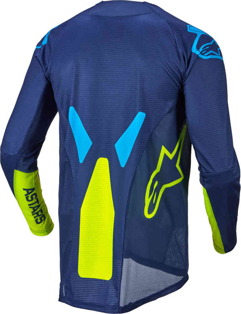 Completo cross bambino Alpinestars RACER FACTORY 2022 blu giallo fluo  pantaloni+maglia - 93776 | 10HP