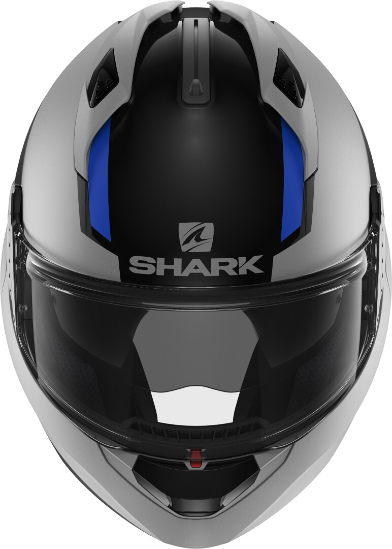 Casco modulare Shark EVO GT Sean grigio nero blu opaco - 93709 | 10HP