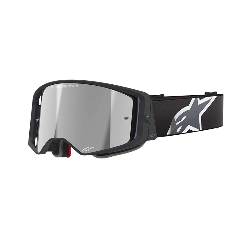 Maschera motocross Alpinestars Supertech Corp Black Silver Mirror Silver 2