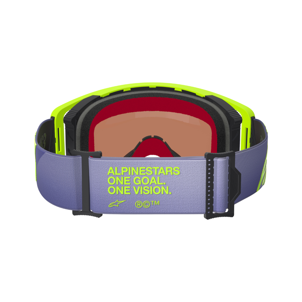 Maschera motocross Alpinestars Supertech Vision Corp Purple Yellow Fluo Mirror Silver 3