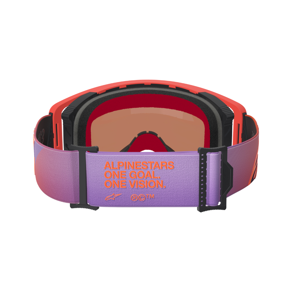 Maschera motocross Alpinestars Supertech Vision Corp Hot Coral Purple Mirror Blue 4