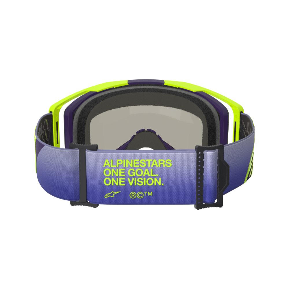 Maschera motocross Alpinestars Vision 8 Corp Purple Yellow Fluo Mirror Blue 3