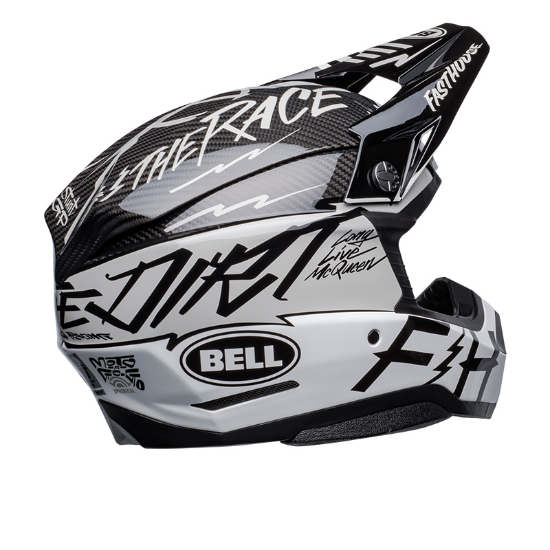 Casco cross BELL MOTO-10 SPHERICAL 2022 FASTHOUSE Limited Edition Bianco Lucido 9