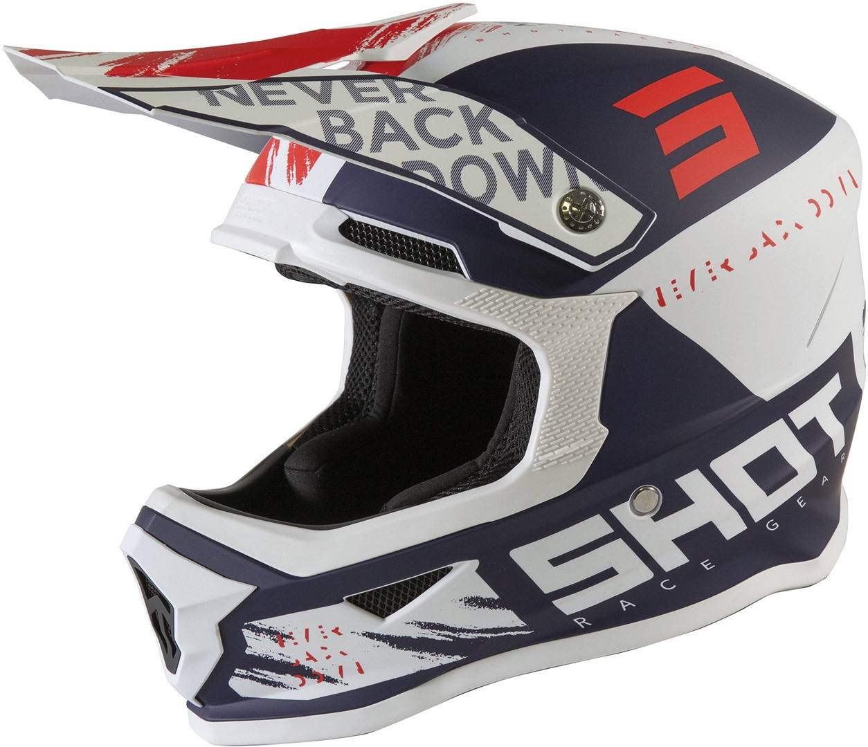 Casco cross bambino Shot FURIOUS DRAW Blue Red Matt - 78649 | 10HP
