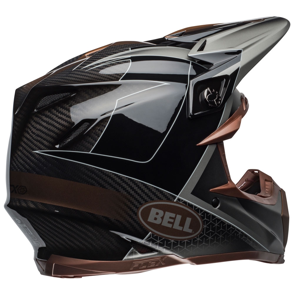 Casco cross Bell Moto 9 Flex Carbon Hound Black Bronze - 29277 | 10HP