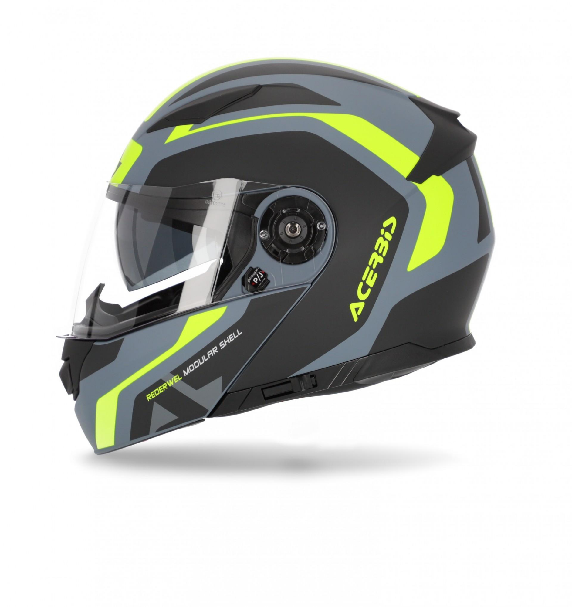 Casco modulare Acerbis REDERWEL Grigio Giallo Opaco - 79387 | 10HP