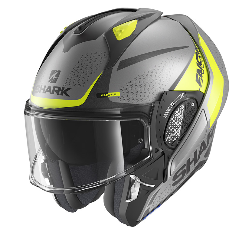 Casco modulare Shark EVO GT Encke Mat Grigio Giallo - 93847 | 10HP