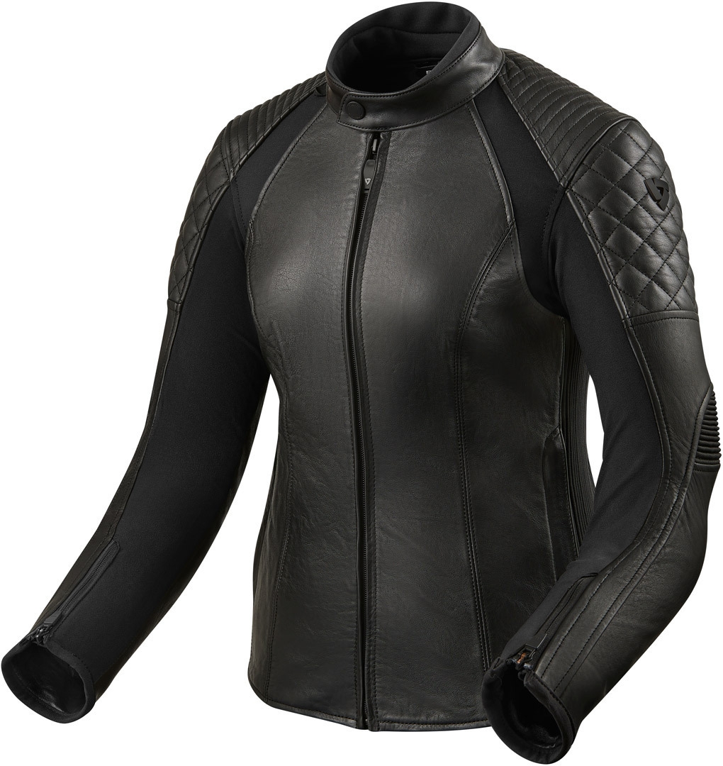 Giubbino moto pelle donna Rev'it LUNA nero - 5567 | 10HP