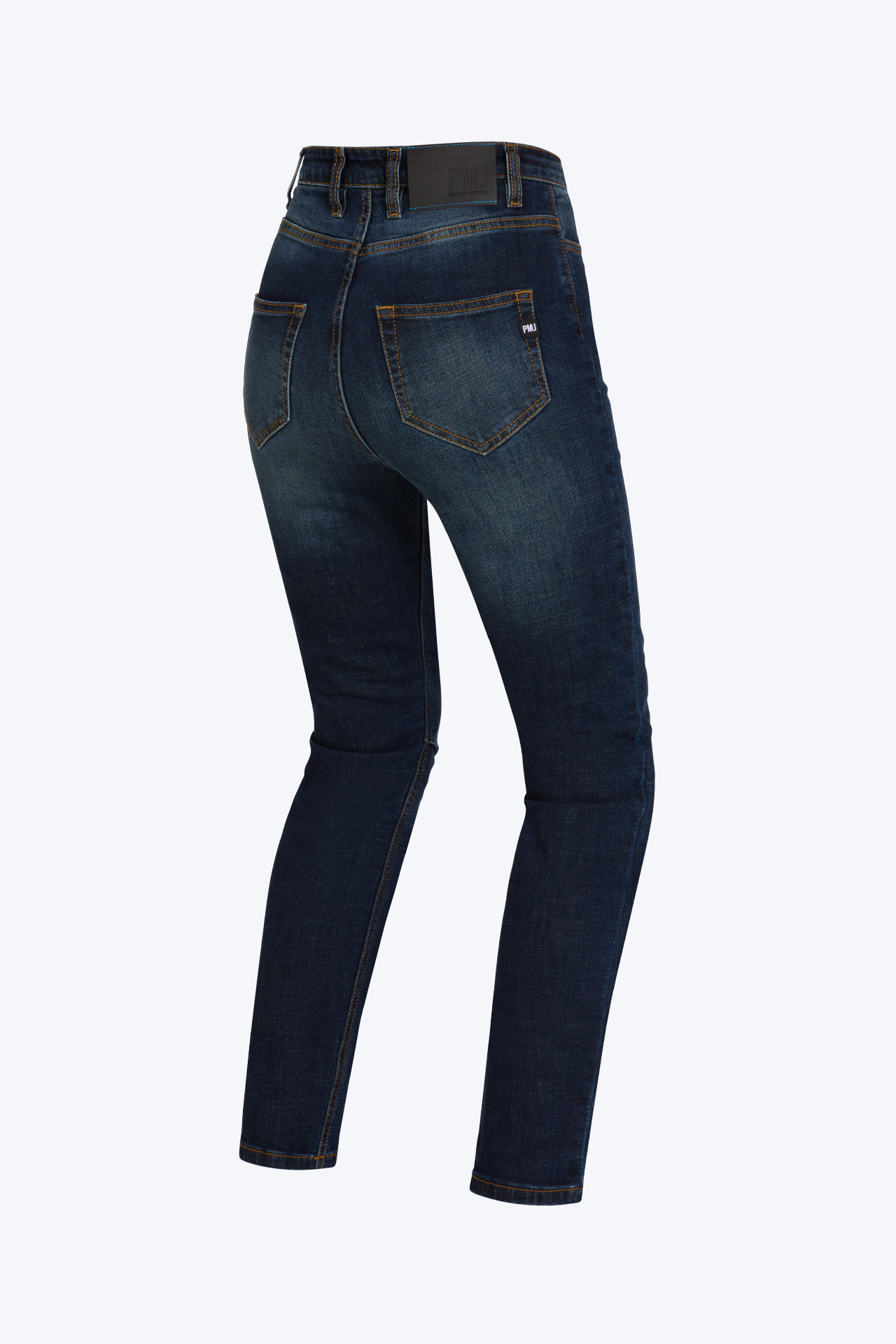 Jeans da moto donna con protezioni e Twaron® PMJ Sara Blu 2