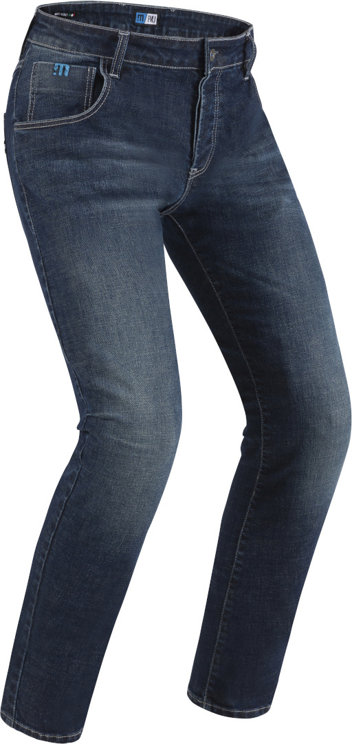 Jeans da moto con protezioni e Twaron® PMJ NEW RIDER Blu - 79287