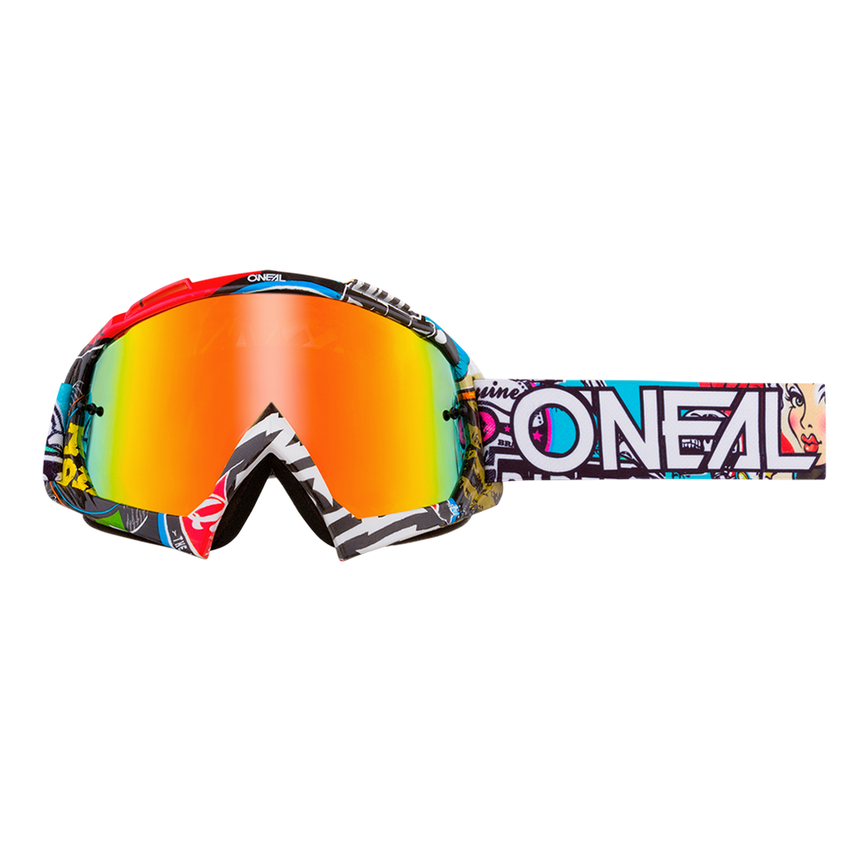 Maschera cross O'neal B-10 CRANK multi lente specchio red - 3750 | 10HP