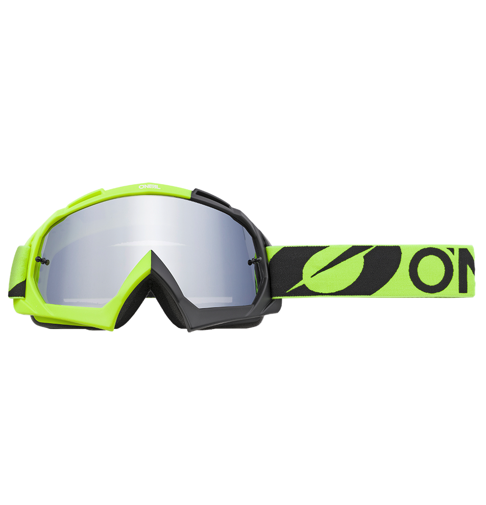 Maschera cross O'neal B-10 TWOFACE black/neon yellow lente specchio silver  - 79100 | 10HP