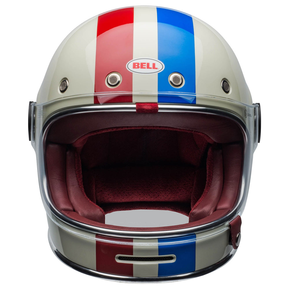 Casco integrale Bell BULLITT Command Gloss Vintage White Oxblood Blue -  93827 | 10HP