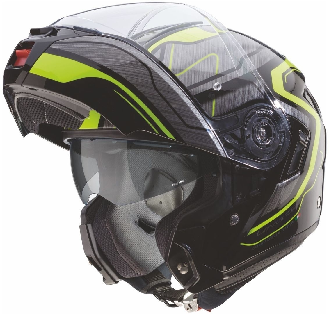 Casco modulare Caberg LEVO FLOW Antracite Giallo Fluo Lucido - 29351 | 10HP