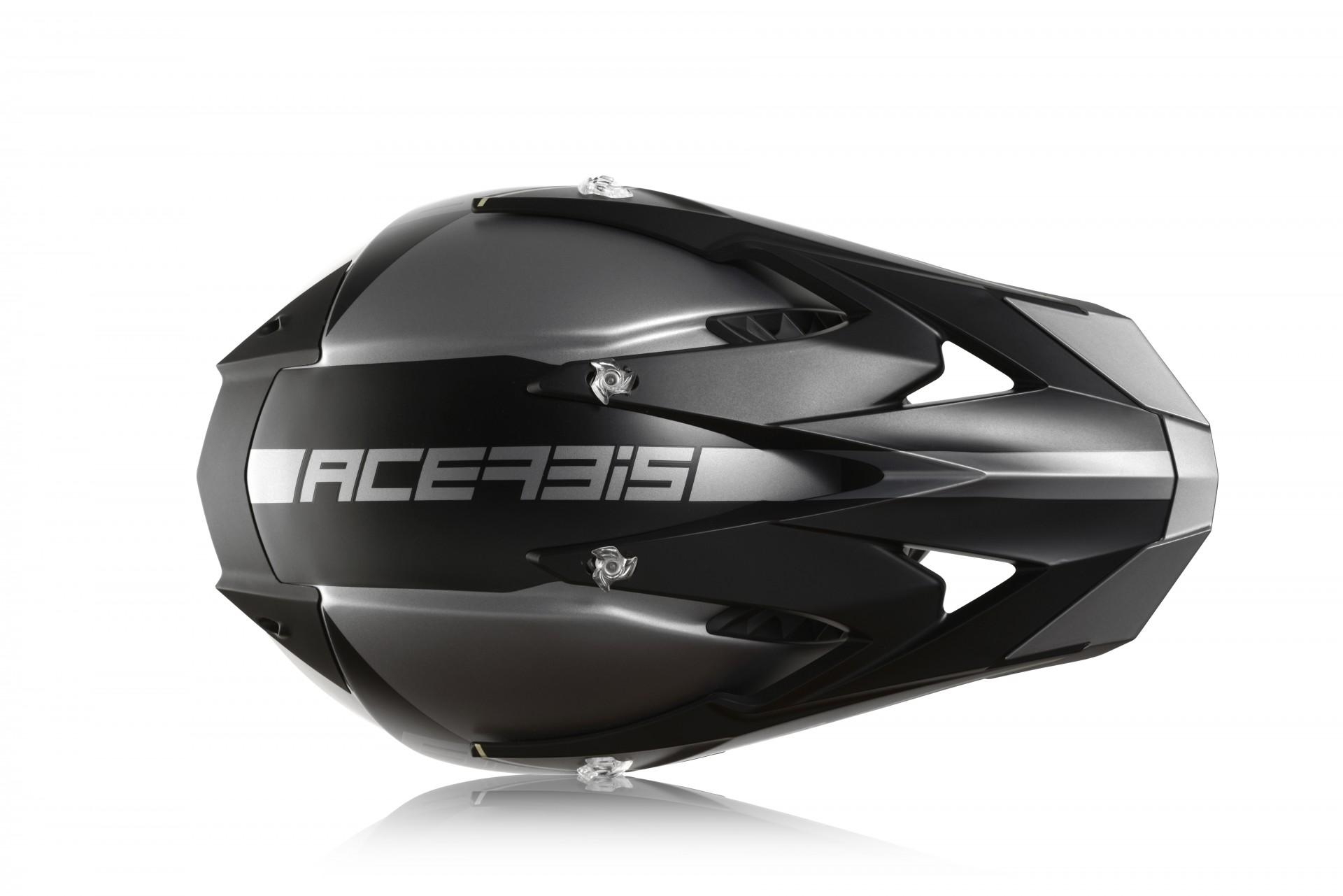 Casco cross Acerbis IMPACT X-RACER VTR nero grigio 4