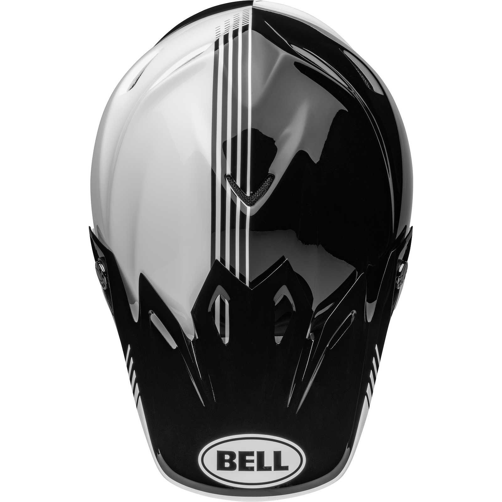 Casco Cross Bell Moto-9 Mips LOUVER Gloss Black White 4