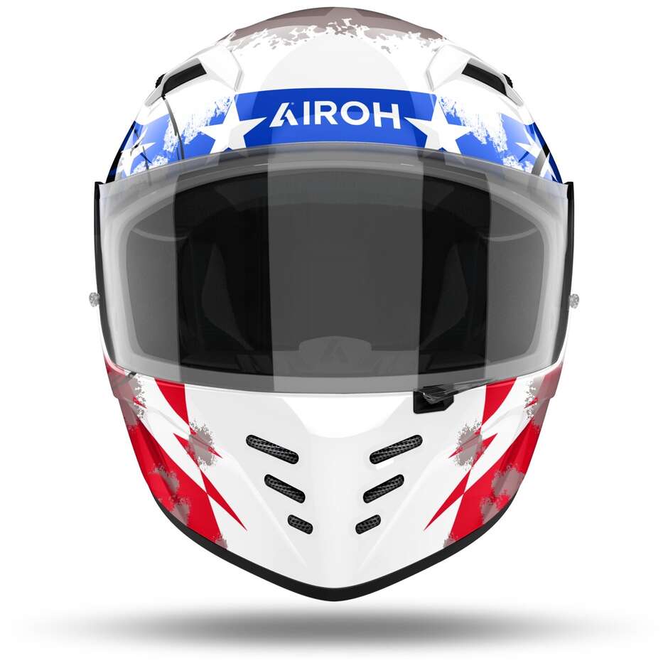 Casque Moto AIROH CONNOR NATION GLOSS – Homologation ECE 22-06, Design Aérodynamique, Ventilation Avancée