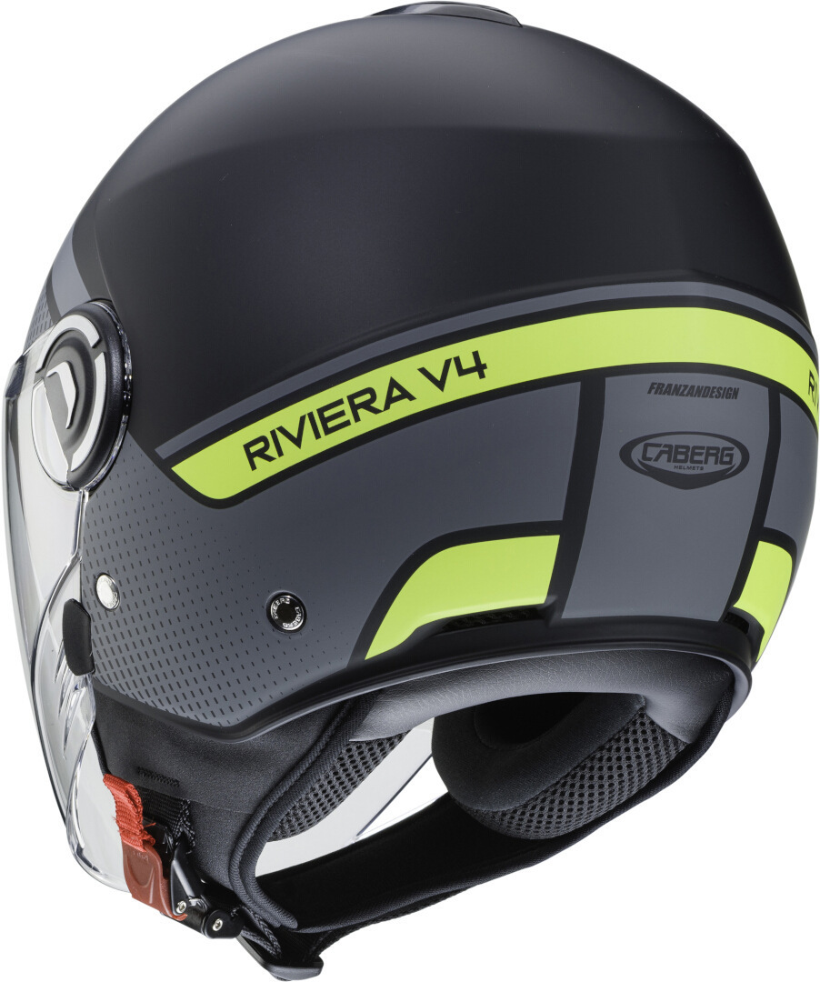 Casco jet Caberg RIVIERA V4 ELITE Matt Black Anthracite Yellow Fluo - 79277  | 10HP