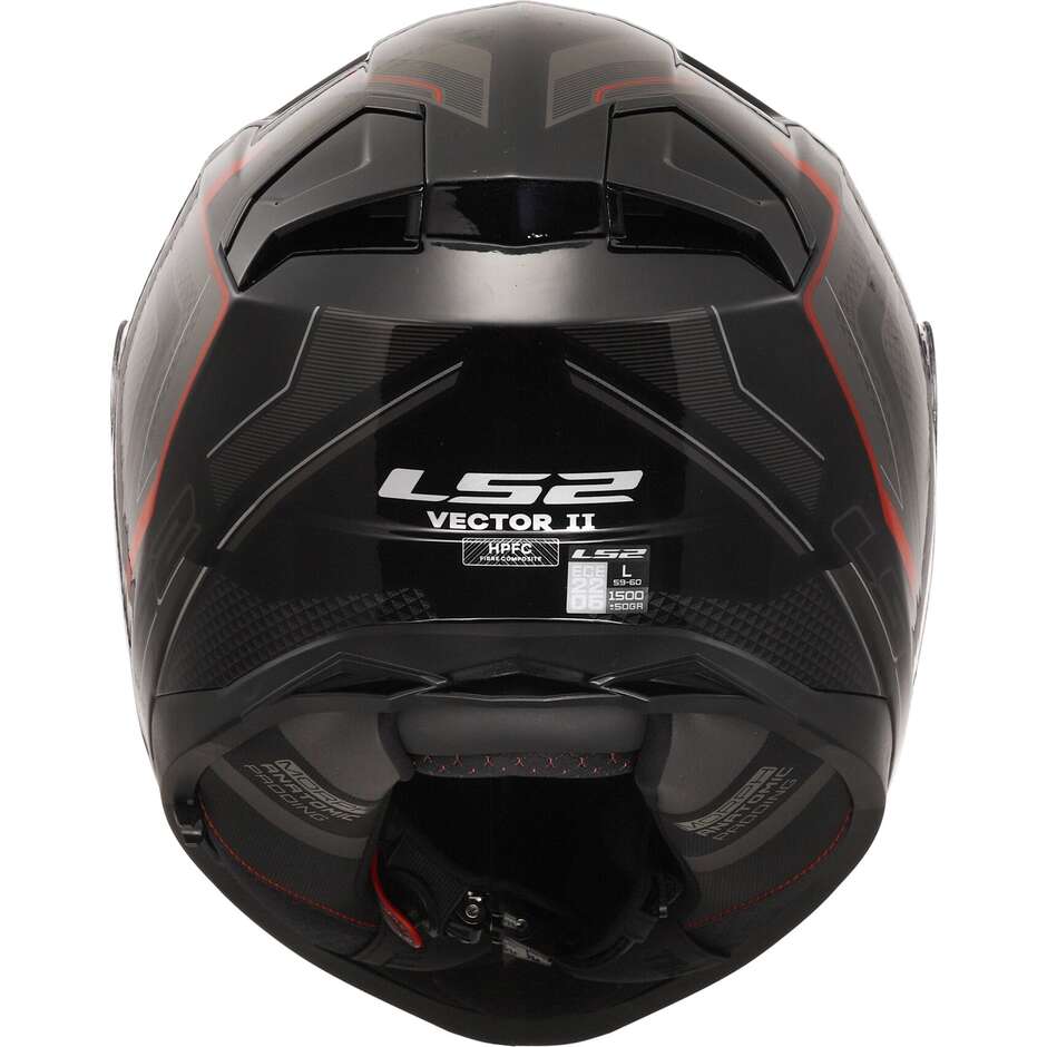 Casco integrale LS2 FF811 Vector II Alizer Black Red 3
