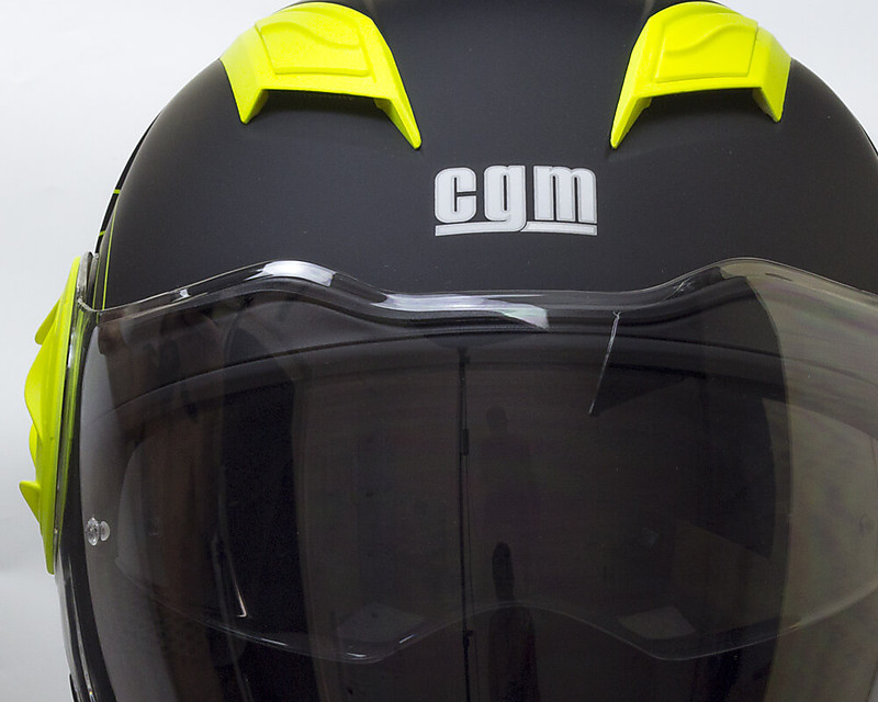 Casco jet CGM Illinois Dixon Nero Giallo Fluo Opaco - 93554 | 10HP