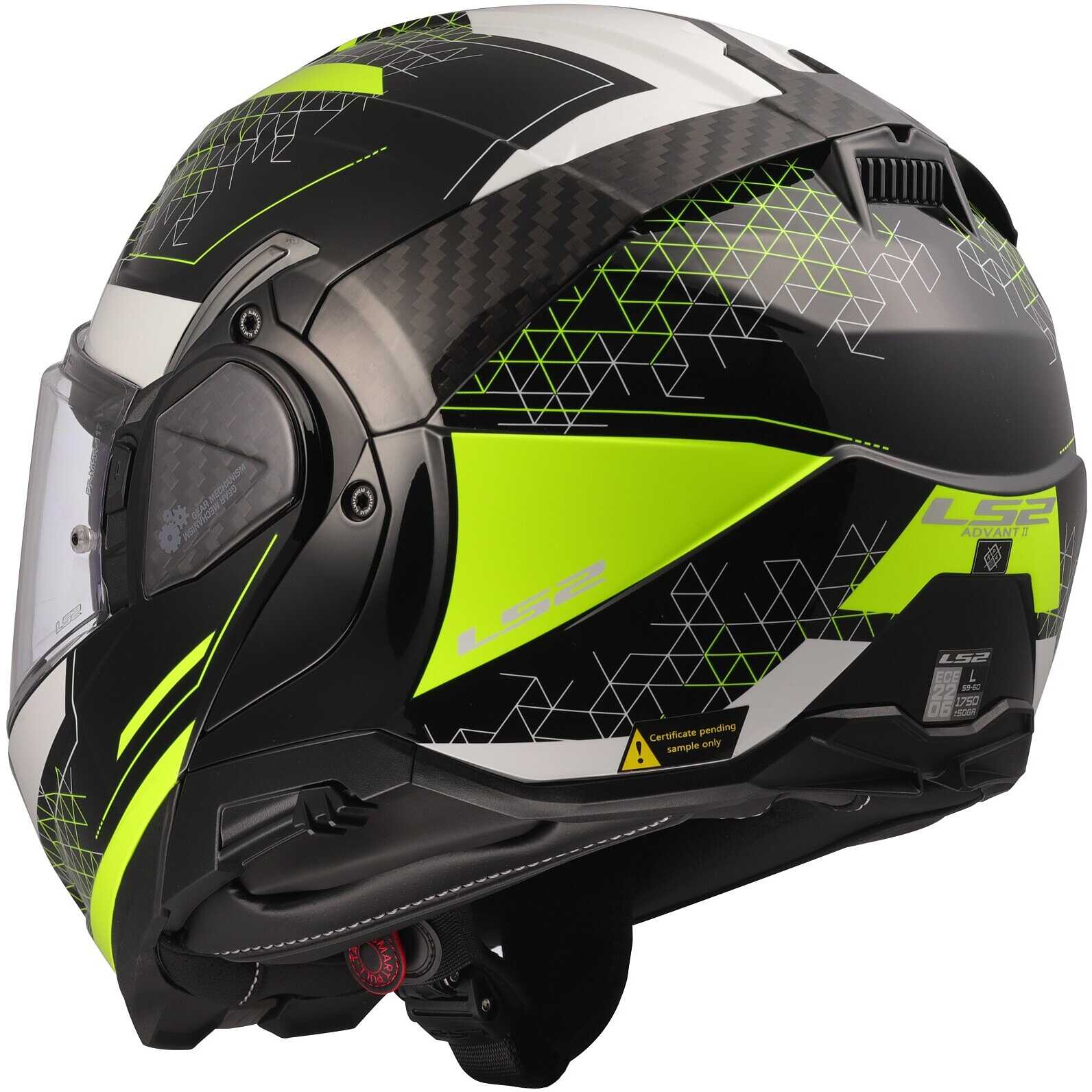 Casco modulare reversibile LS2 FF910 Advant II Astral H-V Yellow 2