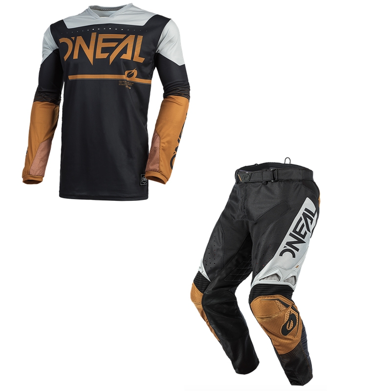 Completo cross O'Neal HARDWEAR SURGE 2021 black brown maglia+pantaloni -  78244 | 10HP