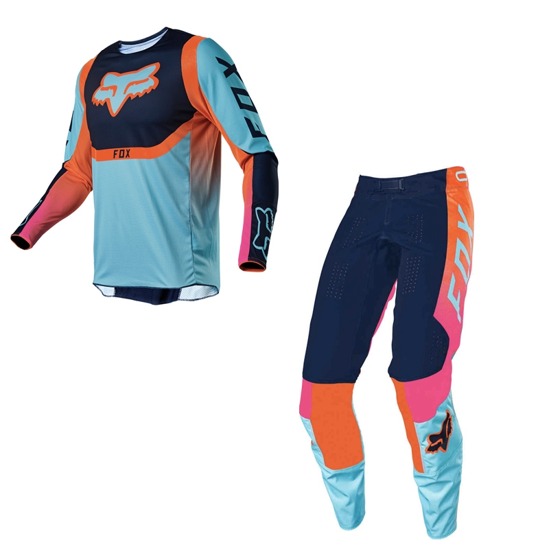 Completo cross enduro Fox 360 VOKE Aqua 2021 pantaloni+maglia - 78616 | 10HP