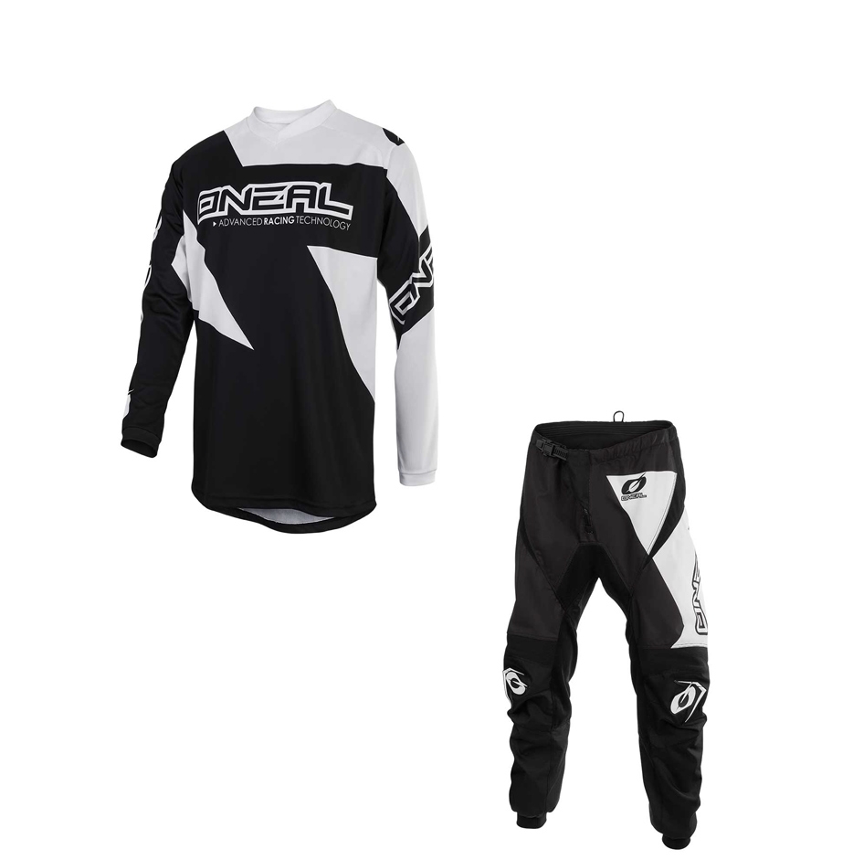 Completo cross enduro O'Neal Matrix Ridewear Nero Bianco - 29177 | 10HP