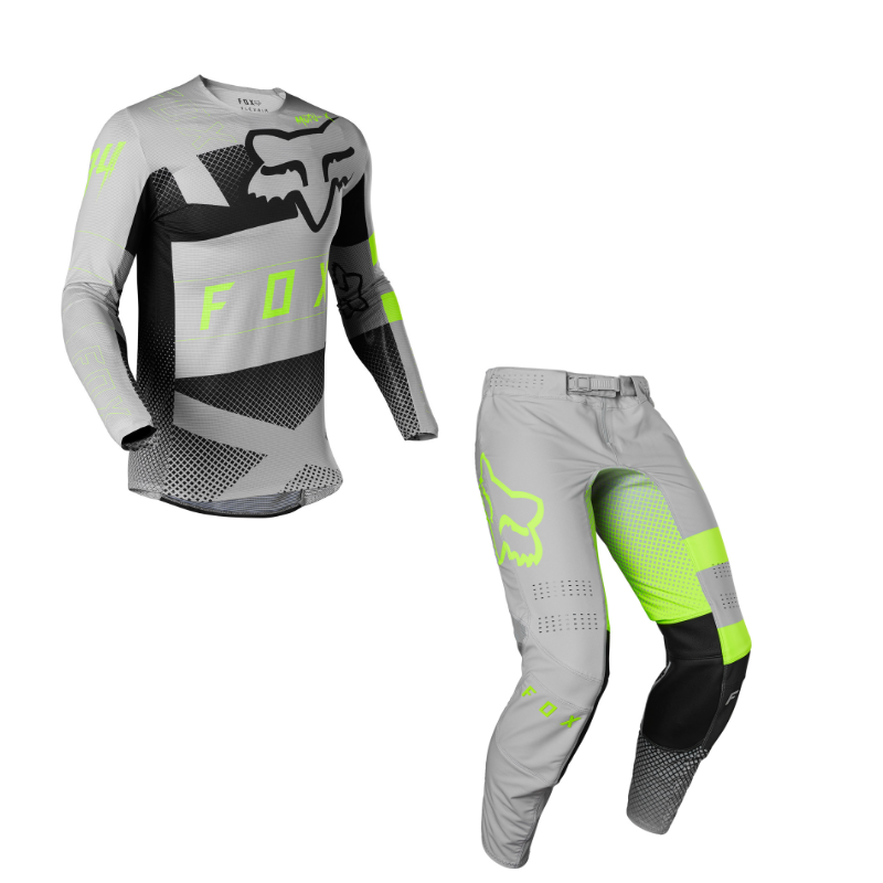 Completo cross enduro Fox FLEXAIR RIET 2022 Steel grey pantaloni+maglia -  93456 | 10HP