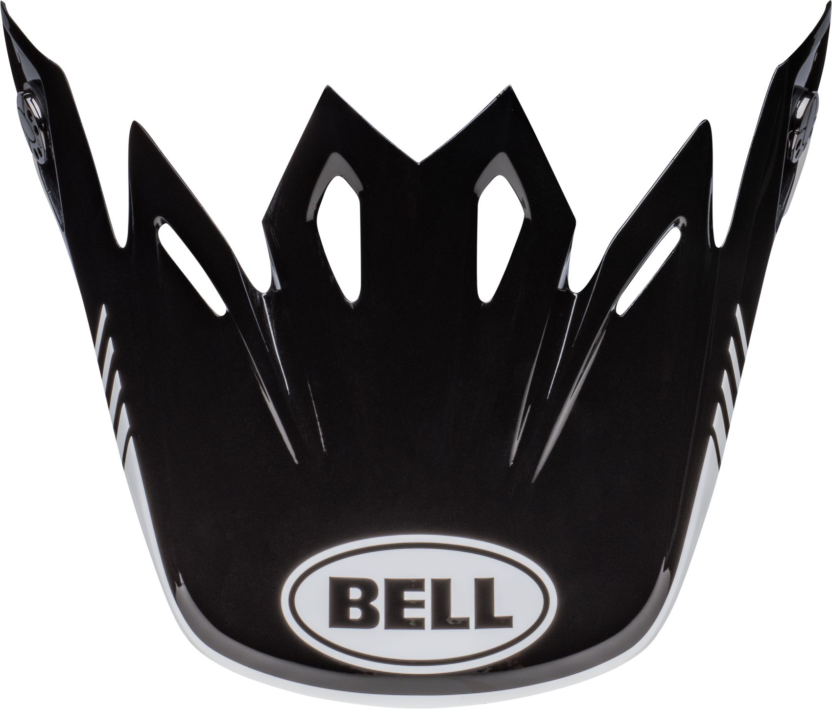 Frontino casco Bell MOTO-9 Mips Louver Gloss Black White - 93619 | 10HP