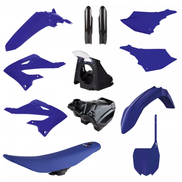 Kit plastiche Restyling Blu Yamaha YZ 125 YZ 250 dal 2002 al 2021 con serbatoio e sella Polisport