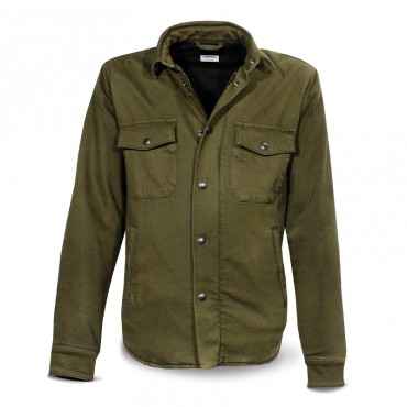 Camicia da moto Vintage Dmd Blouse Green Cotton