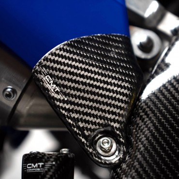 Protezioni adesivi carene posteriori in carbonio CMT per Yamaha YZF 250 2024-25 YZF450 2023-25 cod.000492