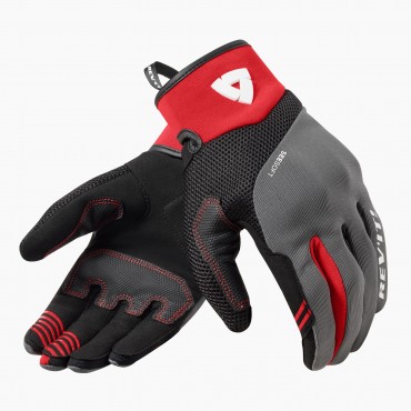 Guanti moto ventilati Rev'it ENDO Grigio Rosso