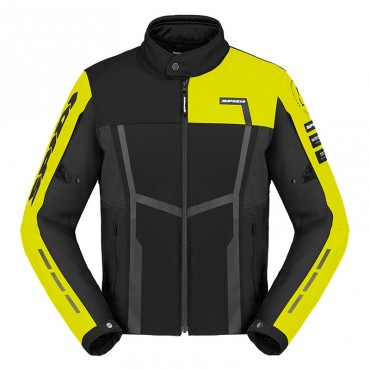 Giubbino moto Spidi MOTOJOY Nero Giallo fluo