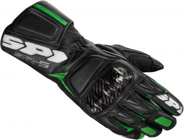 Guanti pelle moto con protezioni Spidi STR-5 Nero Verde