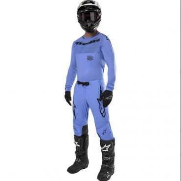 Completo cross Alpinestars Supertech Dade Light Blue pantaloni+maglia