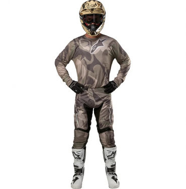 Completo cross Alpinestars RACER TACTICAL Military Green Camo Brown pantaloni+maglia