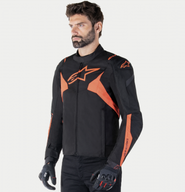 Giubbino impermeabile Alpinestars T-JAWS V4 WP Nero Rosso Fluo