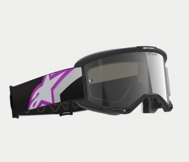Maschera motocross Alpinestars Vision 5 Corp Light Gray Purple Mirror Slvr