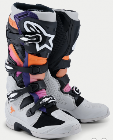 Stivali cross enduro Alpinestars TECH 7 2025 Grigio Nero Viola Arancio