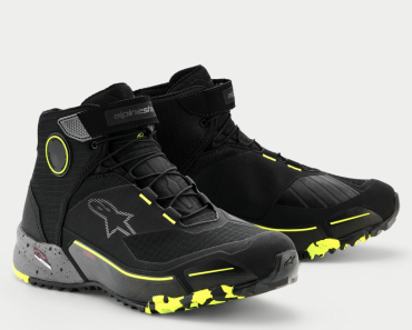 Scarpe moto Alpinestars CR-X Ds Black Dark Gray Yellow Flou