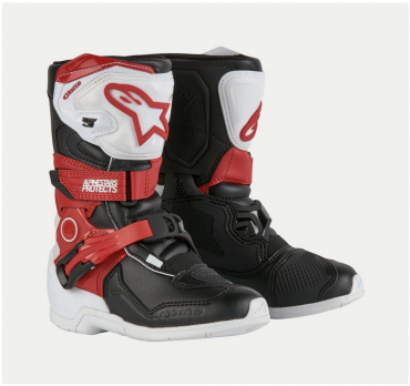 Stivali cross enduro bambino Alpinestars TECH 3S KIDS Bianco Nero Rosso