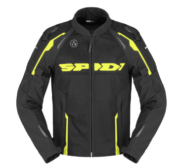 Giubbino moto traforato Spidi Race Warrior 2 Net Nero Giallo Fluo