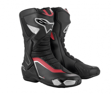 Stivali racing Alpinestars SMX 6 V3 Nero Silver Rosso