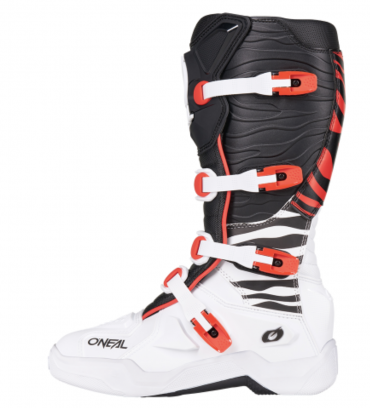 Stivali cross enduro O'Neal 3SRS MX Zebra Bianco Rosso Nero