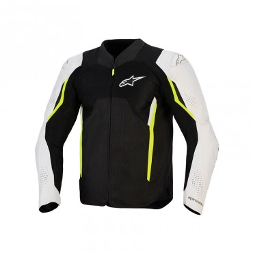Giubbino traforato Alpinestars AST AIR Nero Silver giallo Fluo
