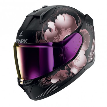 Casco integrale Shark D-SKWAL 3 Mayfer Matt Nero Rosa